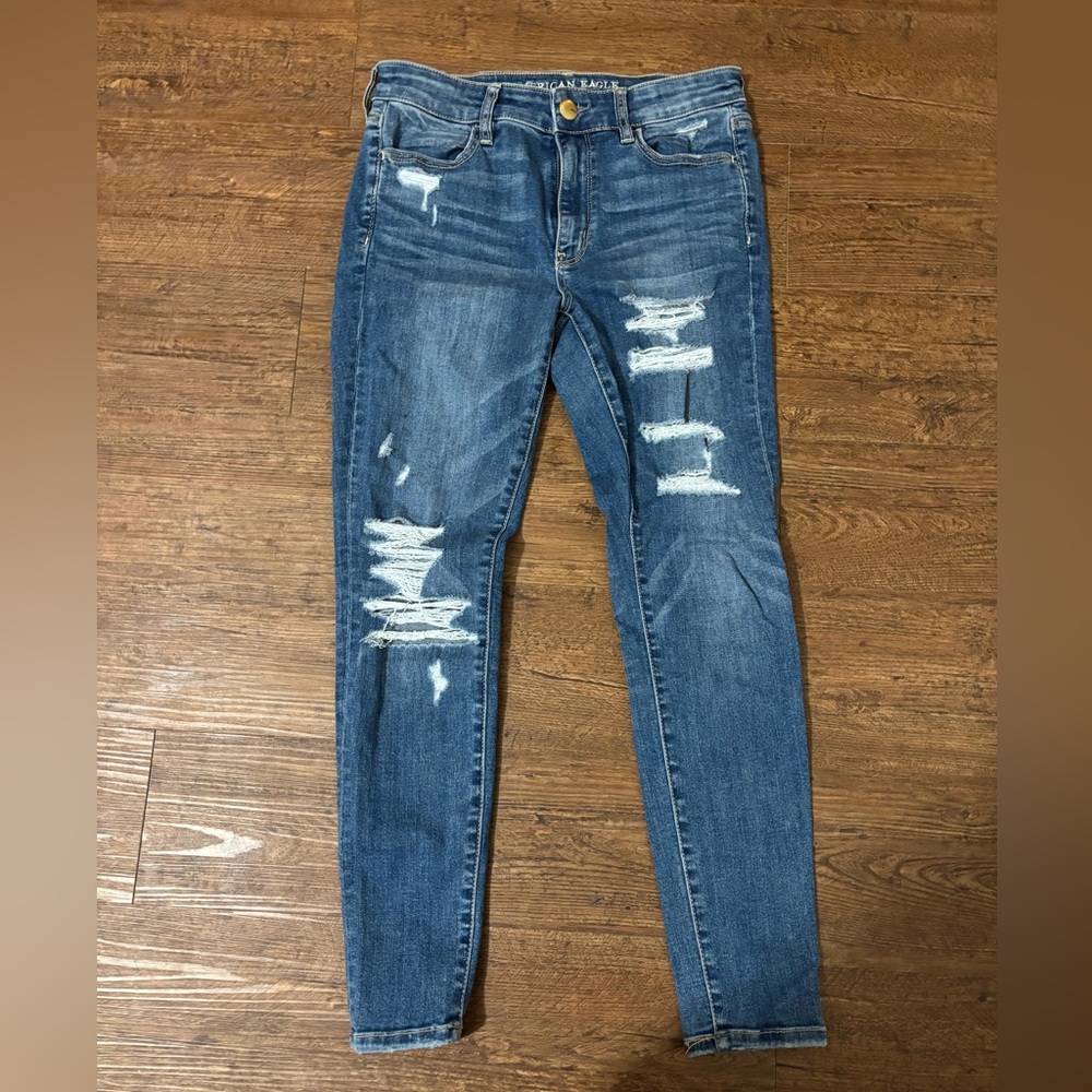 American Eagle Super Stretch Mid Rise Skinny Jeans